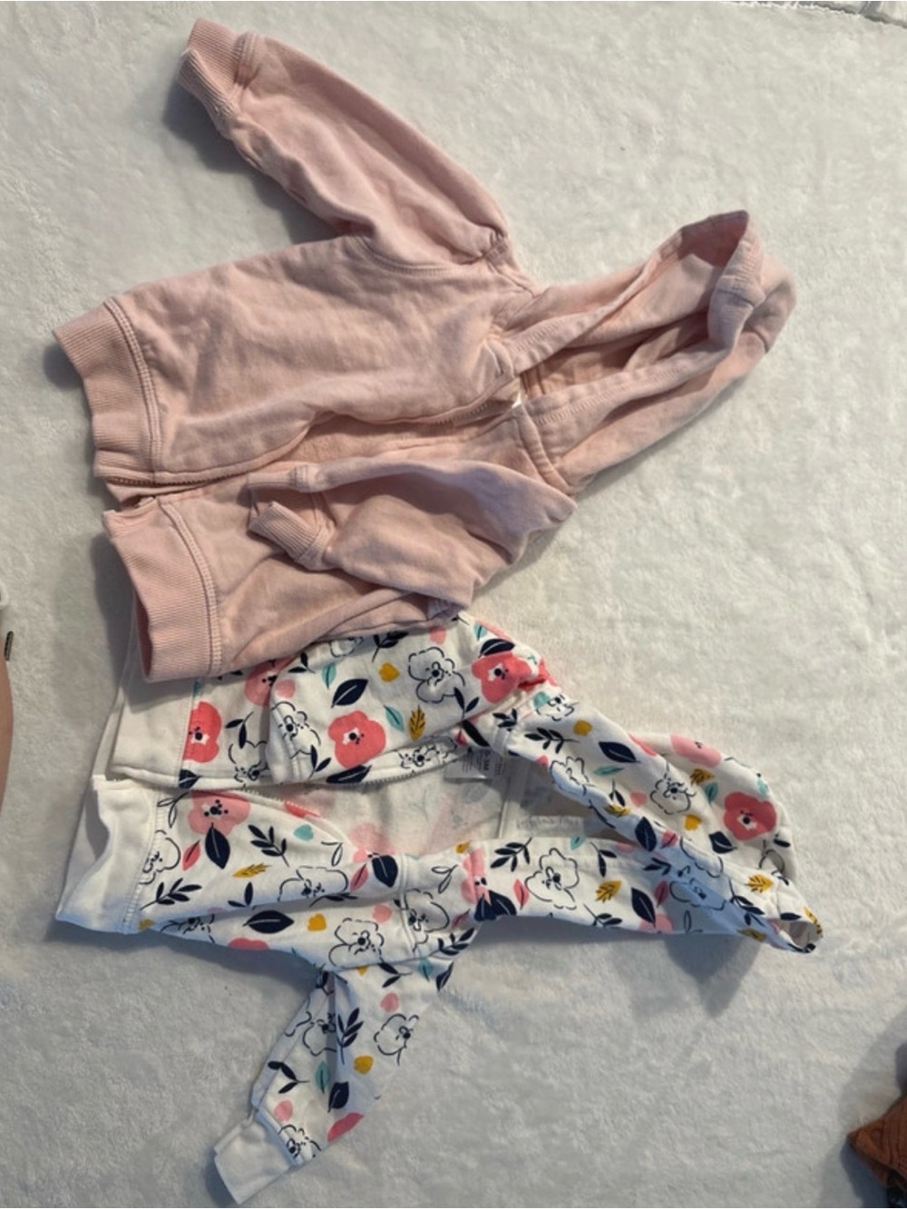 Toddler Pink Hoodie and Floral Zip Jacket Set